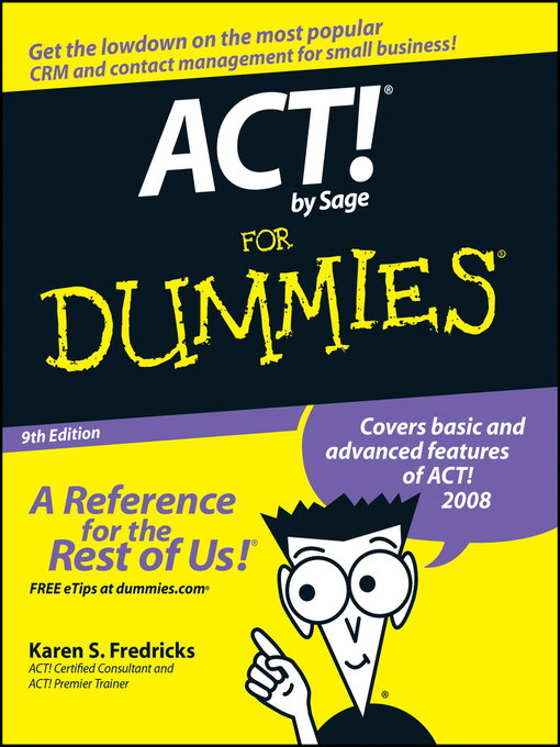 Title details for ACT! by Sage For Dummies by Karen S. Fredricks - Available